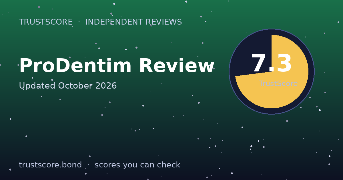 ProDentim TrustScore card — 7.3 out of 10