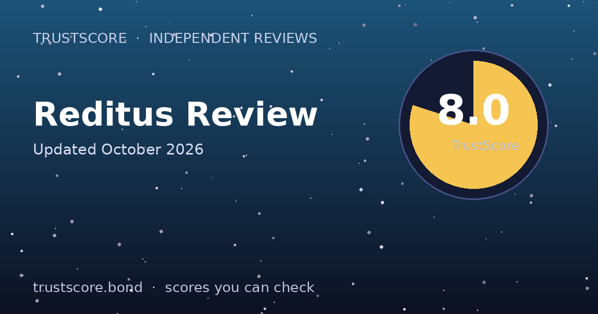 Reditus TrustScore card — 8.0 out of 10