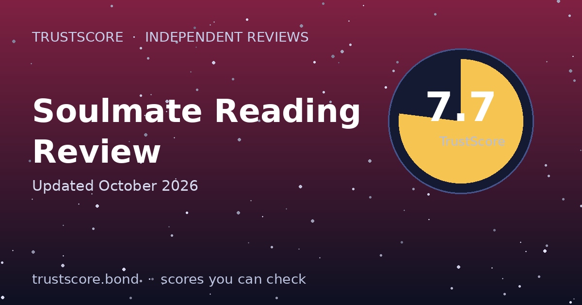 Soulmate Reading TrustScore card — 7.7 out of 10