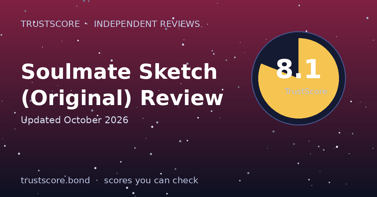 Soulmate Sketch (Original) TrustScore card — 8.1 out of 10